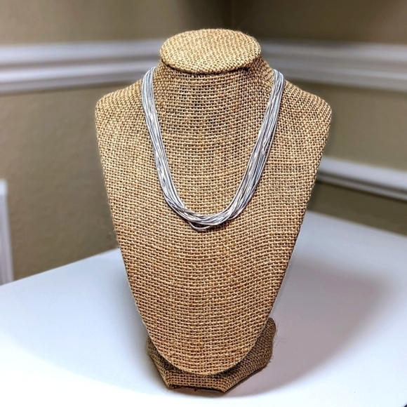 Silver Multi-strand Adjustable Necklace - Picture 1 of 4